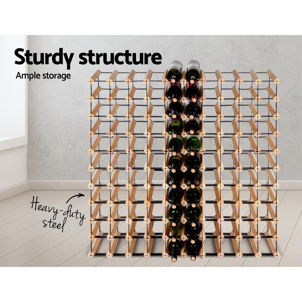 110 Bottle Timber Wine Rack - Rivercity House & Home Co. (ABN 18 642 972 209) - Affordable Modern Furniture Australia