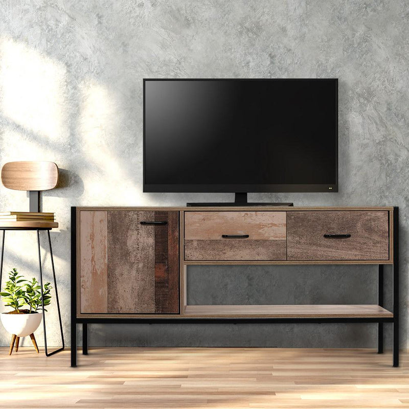 120CM Rustic Industrial Look TV Stand - Rivercity House & Home Co. (ABN 18 642 972 209) - Affordable Modern Furniture Australia