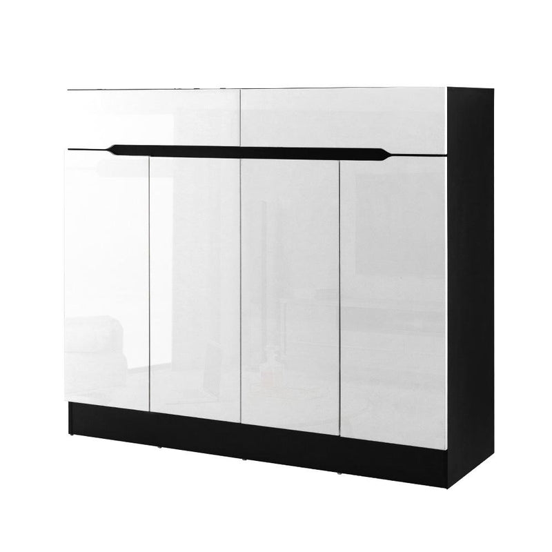 120cm Shoe Cabinet Storage Rack High Gloss Front - Rivercity House & Home Co. (ABN 18 642 972 209) - Affordable Modern Furniture Australia