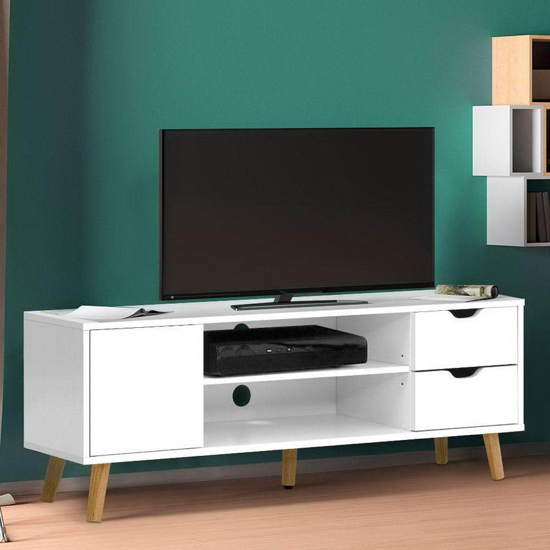 120CM White Scandinavian Style TV Cabinet - Rivercity House & Home Co. (ABN 18 642 972 209) - Affordable Modern Furniture Australia