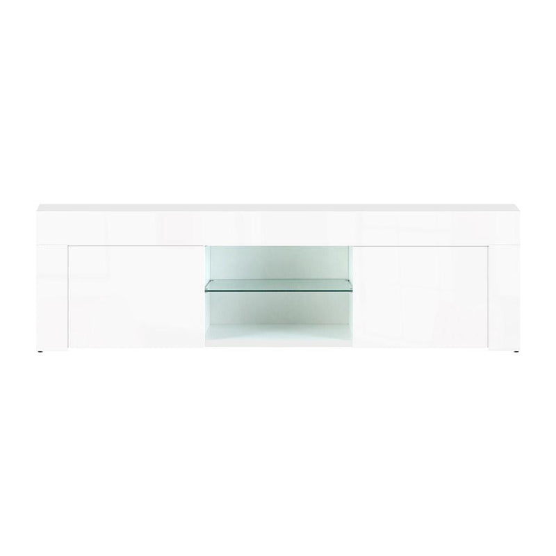 130cm White Gloss TV Unit - Rivercity House & Home Co. (ABN 18 642 972 209) - Affordable Modern Furniture Australia