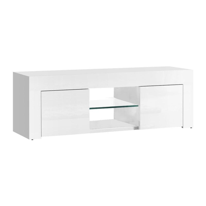 130cm White Gloss TV Unit - Rivercity House & Home Co. (ABN 18 642 972 209) - Affordable Modern Furniture Australia