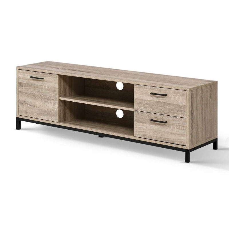 132CM Industrial Oak TV Cabinet - Rivercity House & Home Co. (ABN 18 642 972 209) - Affordable Modern Furniture Australia