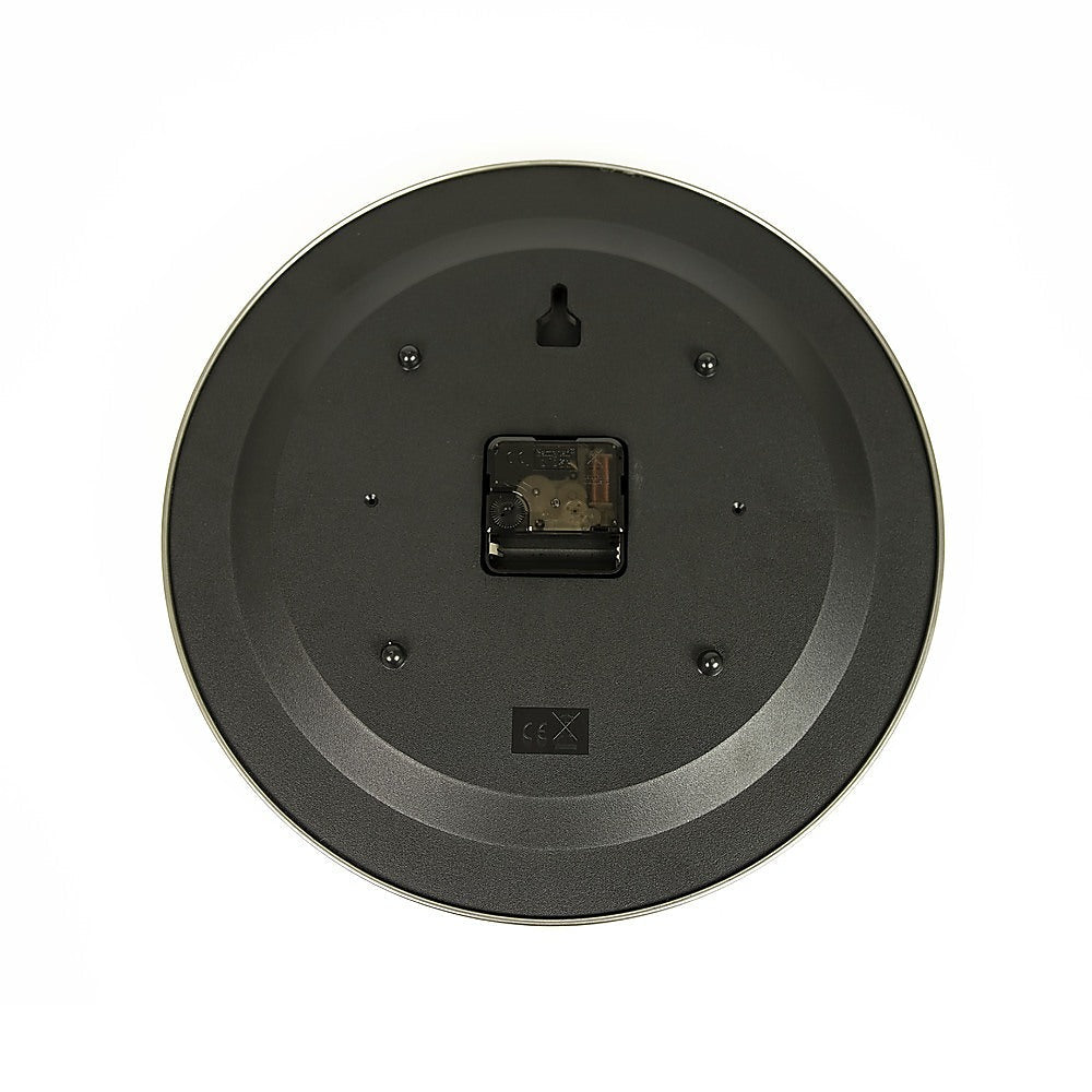 14-inch Round Wall Clock Silent Non-Ticking Quartz Battery Operated Wood Grain - Home & Garden > Decor - Rivercity House & Home Co. (ABN 18 642 972 209) - Affordable Modern Furniture Australia