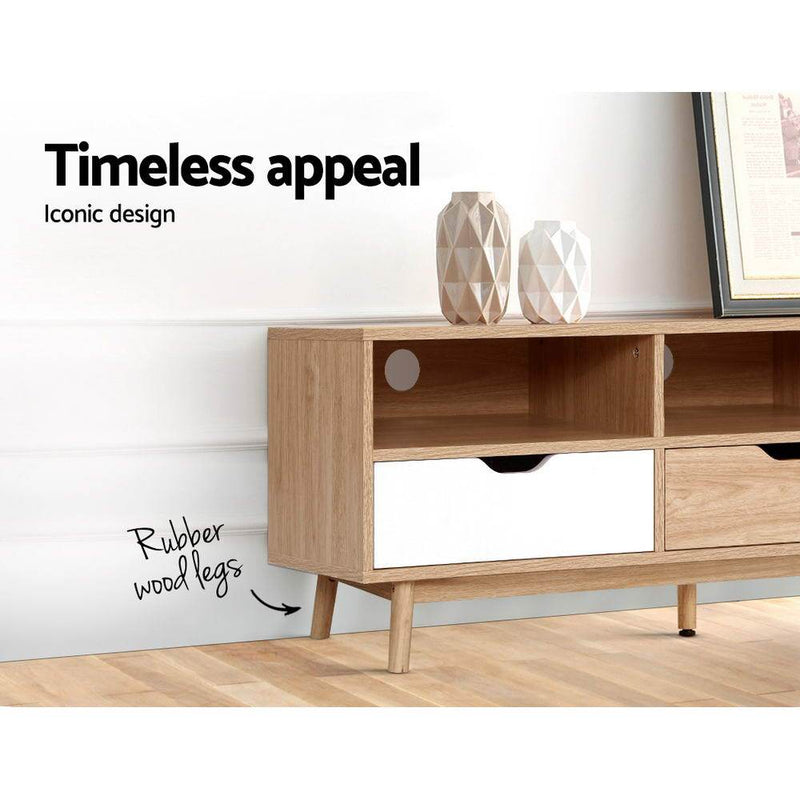 140CM Scandinavian Style TV Cabinet - Rivercity House & Home Co. (ABN 18 642 972 209) - Affordable Modern Furniture Australia