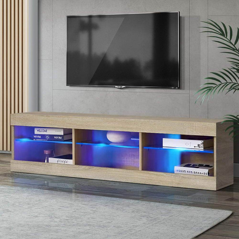 150CM LED Entertainment Unit in Oak - Furniture - Rivercity House & Home Co. (ABN 18 642 972 209) - Affordable Modern Furniture Australia