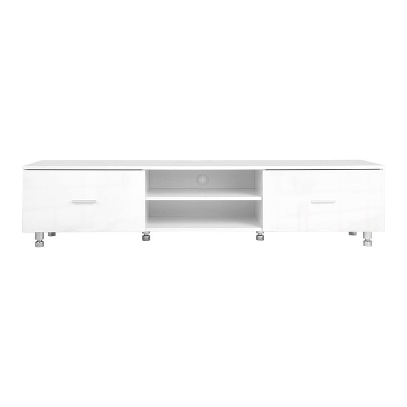 160CM High Gloss TV Unit White - Furniture > Living Room - Rivercity House & Home Co. (ABN 18 642 972 209) - Affordable Modern Furniture Australia