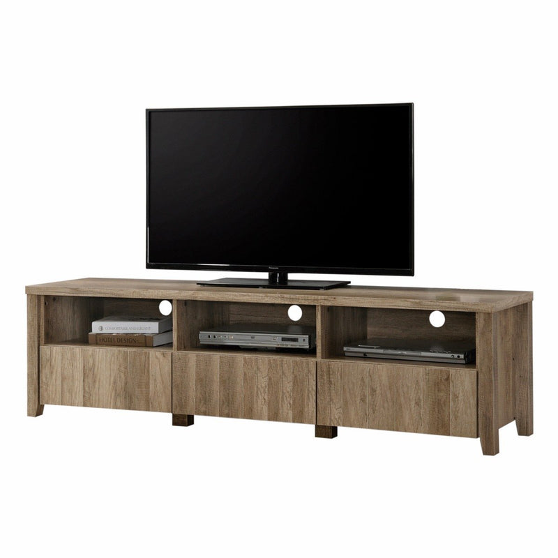 180CM Alice TV Cabinet 3 Drawers Oak - Furniture - Rivercity House & Home Co. (ABN 18 642 972 209) - Affordable Modern Furniture Australia