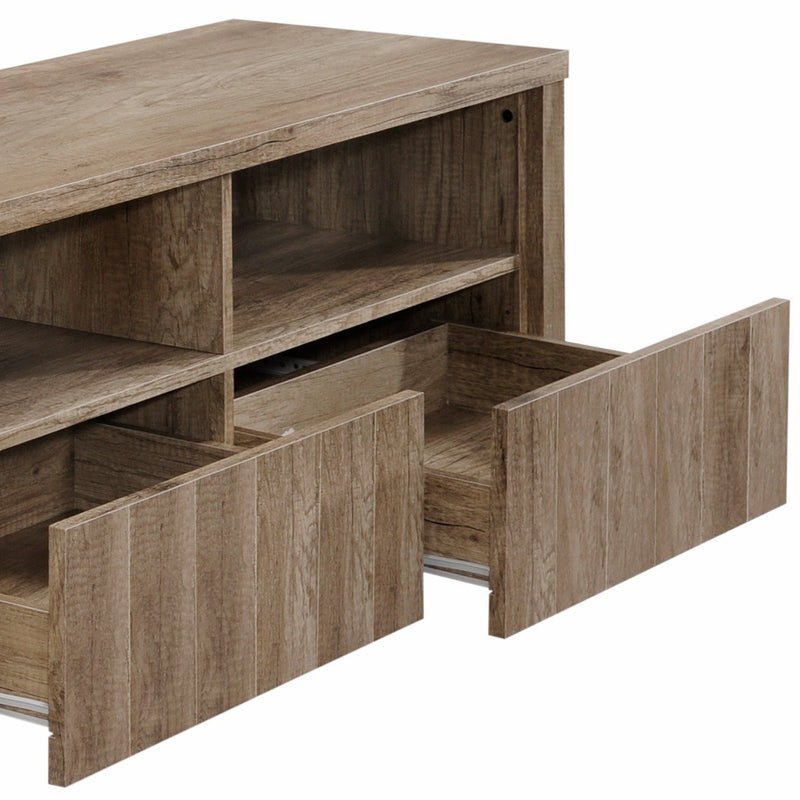 180CM Alice TV Cabinet 3 Drawers Oak - Furniture - Rivercity House & Home Co. (ABN 18 642 972 209) - Affordable Modern Furniture Australia