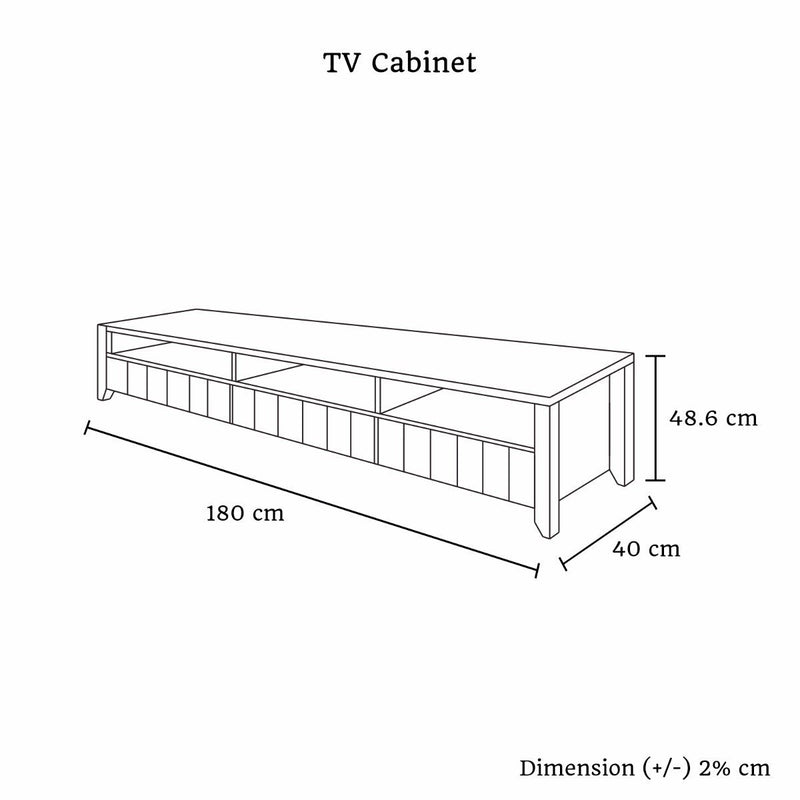 180CM Alice TV Cabinet 3 Drawers Oak - Furniture - Rivercity House & Home Co. (ABN 18 642 972 209) - Affordable Modern Furniture Australia