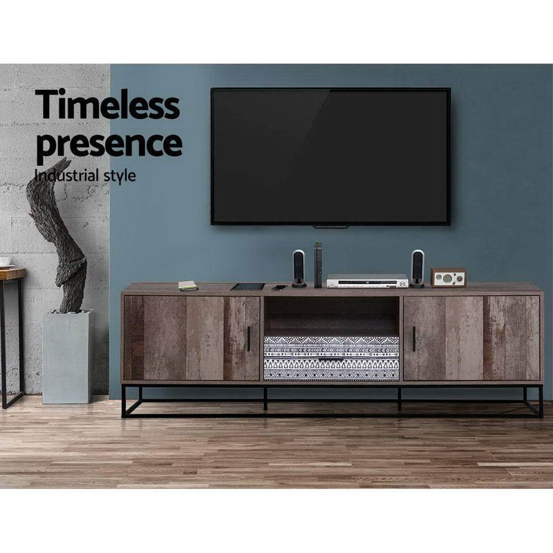 180CM Rustic TV Cabinet - Rivercity House & Home Co. (ABN 18 642 972 209) - Affordable Modern Furniture Australia