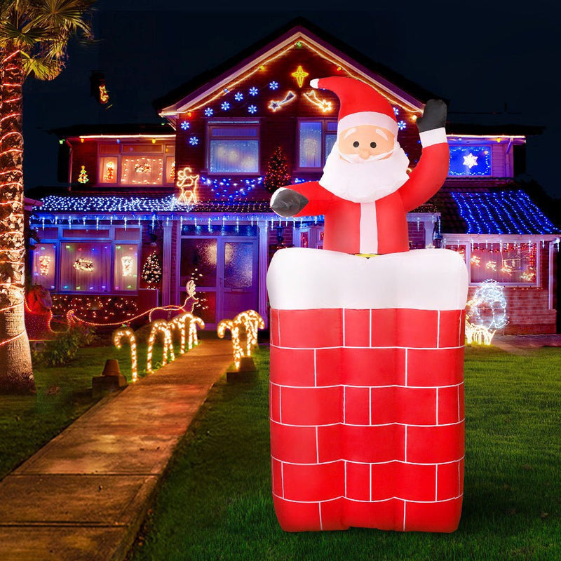 1.8M Christmas Inflatable Archway with Santa Xmas Decor LED - Occasions - Rivercity House & Home Co. (ABN 18 642 972 209) - Affordable Modern Furniture Australia
