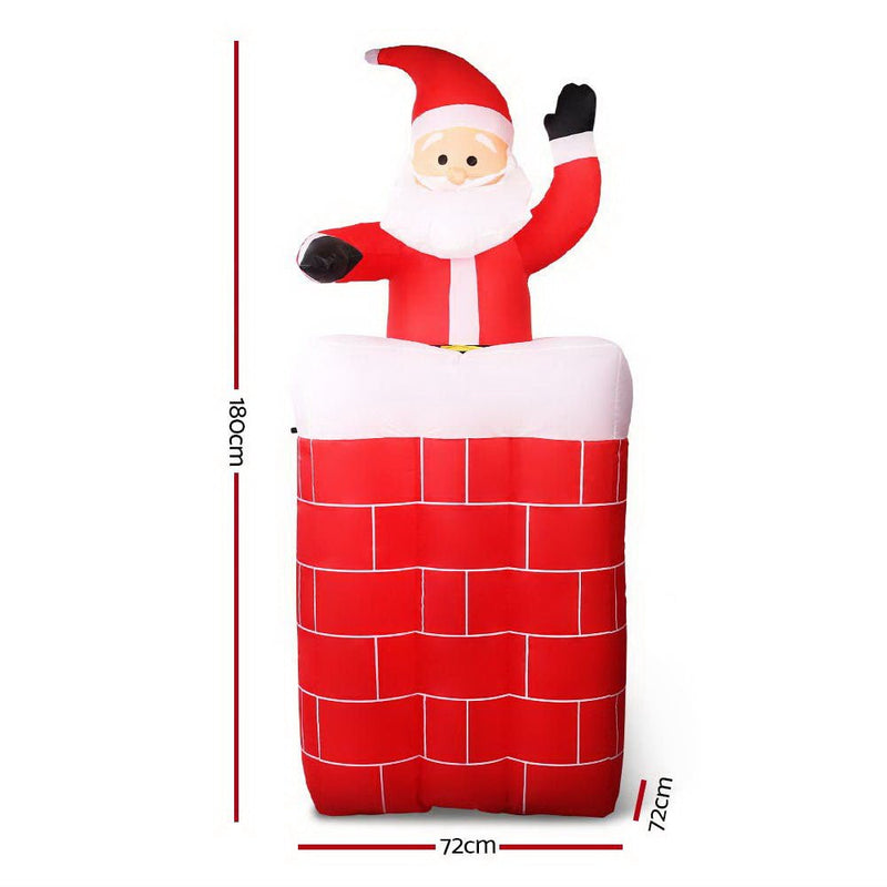 1.8M Christmas Inflatable Archway with Santa Xmas Decor LED - Occasions - Rivercity House & Home Co. (ABN 18 642 972 209) - Affordable Modern Furniture Australia