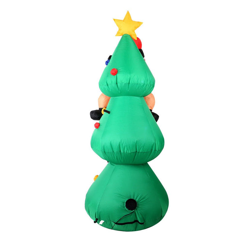 1.8M Christmas Inflatable Santa on Tree Lights Xmas Decor Airblown - Occasions - Rivercity House & Home Co. (ABN 18 642 972 209)