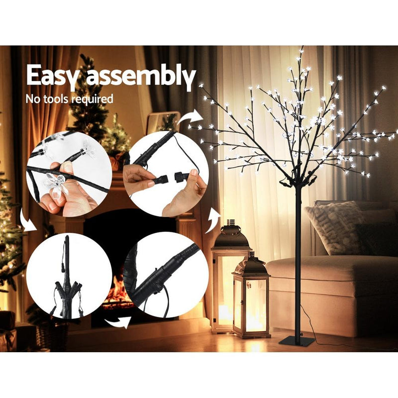1.8M LED Christmas Tree Blossom Twig Optic Fiber Cold White - Occasions > Christmas - Rivercity House & Home Co. (ABN 18 642 972 209) - Affordable Modern Furniture Australia