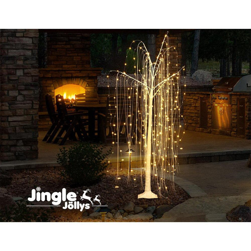1.8M LED Christmas Tree Willow Xmas Fibre Optic Warm White Lights - Rivercity House & Home Co. (ABN 18 642 972 209) - Affordable Modern Furniture Australia