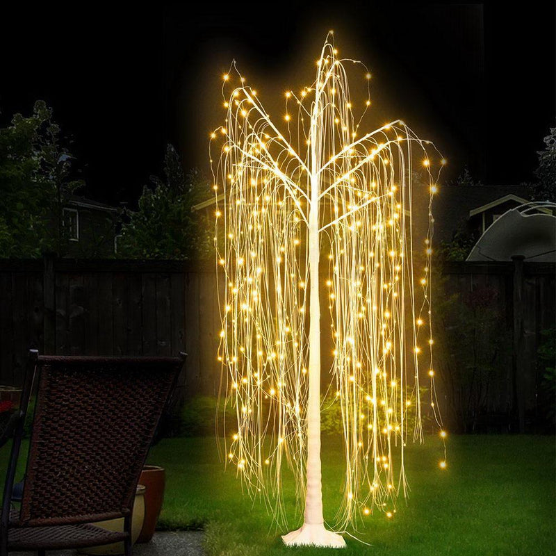 1.8M LED Christmas Tree Willow Xmas Fibre Optic Warm White Lights - Rivercity House & Home Co. (ABN 18 642 972 209) - Affordable Modern Furniture Australia