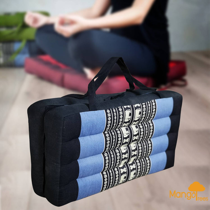 2-Fold Meditation Cushion Yoga Mat Blue - Home & Garden > Decor - Rivercity House & Home Co. (ABN 18 642 972 209) - Affordable Modern Furniture Australia