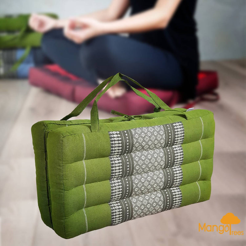 2-Fold Meditation Cushion Yoga Mat Green - Home & Garden > Decor - Rivercity House & Home Co. (ABN 18 642 972 209) - Affordable Modern Furniture Australia