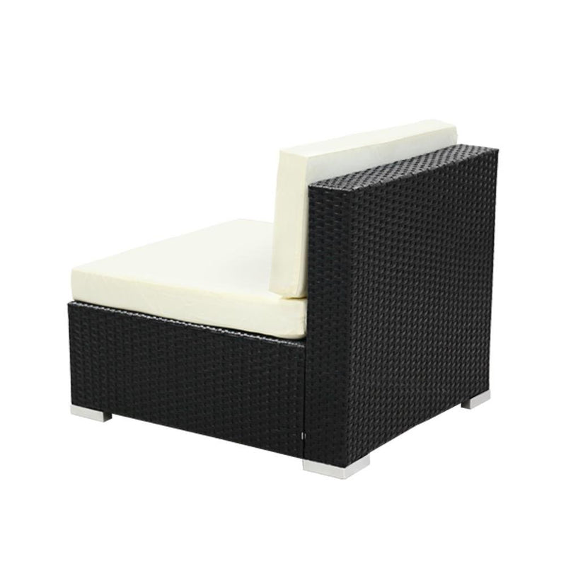 2 Piece Wicker Outdoor Lounge Extender - Beige - Rivercity House & Home Co. (ABN 18 642 972 209) - Affordable Modern Furniture Australia