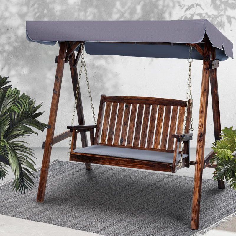 2 Seater Outdoor Wooden Swing Chair - Furniture - Rivercity House And Home Co.