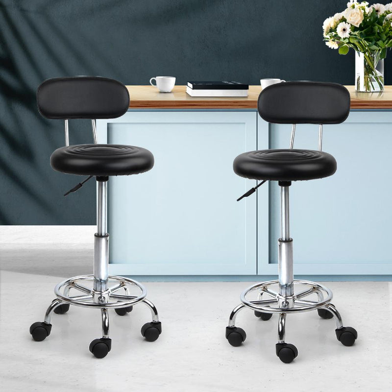 2 x Salon Styles High Stools - Furniture - Rivercity House & Home Co. (ABN 18 642 972 209) - Affordable Modern Furniture Australia