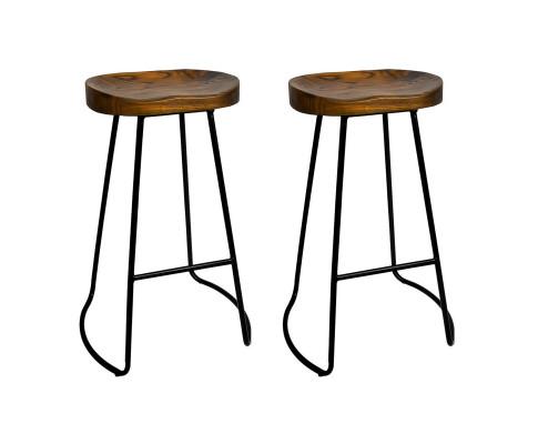 2 x Wooden Barstools - Rivercity House & Home Co. (ABN 18 642 972 209) - Affordable Modern Furniture Australia