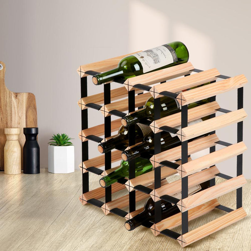 20 Bottle Timber Wine Rack - Home & Garden - Rivercity House & Home Co. (ABN 18 642 972 209) - Affordable Modern Furniture Australia