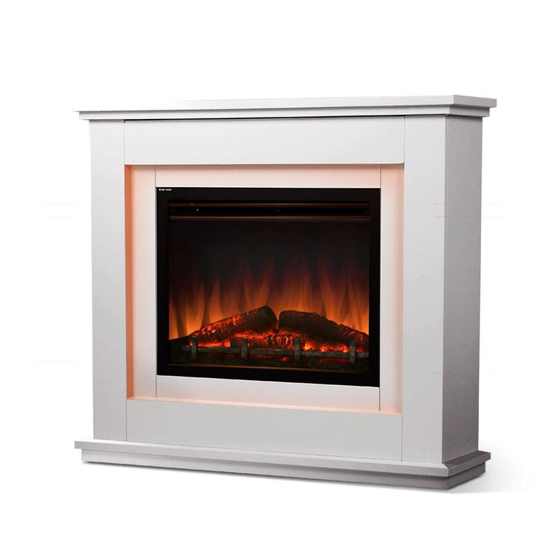 2000W 3D Flame Effect White Electric Fireplace - Rivercity House & Home Co. (ABN 18 642 972 209) - Affordable Modern Furniture Australia