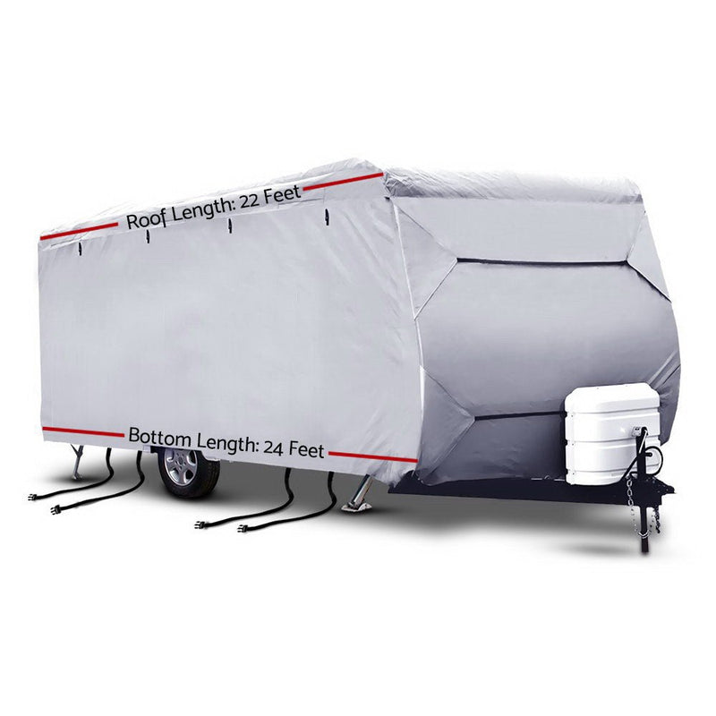22-24ft Caravan Cover Campervan 4 Layer UV Water Resistant - Outdoor > Camping - Rivercity House & Home Co. (ABN 18 642 972 209) - Affordable Modern Furniture Australia