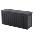 240L Outdoor Storage Box Lockable Bench Seat Garden Deck Toy Tool Sheds