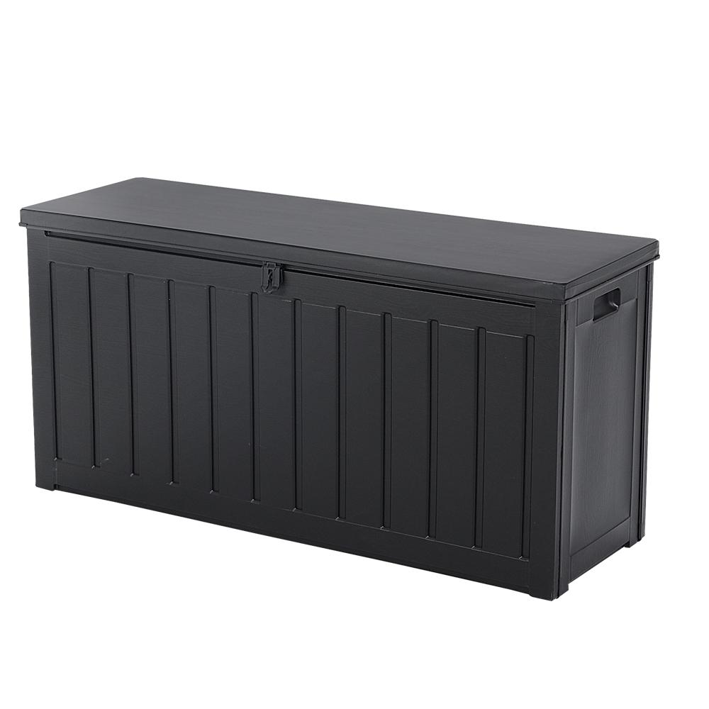 240L Outdoor Storage Box Lockable Bench Seat Garden Deck Toy Tool Sheds Rivercity
