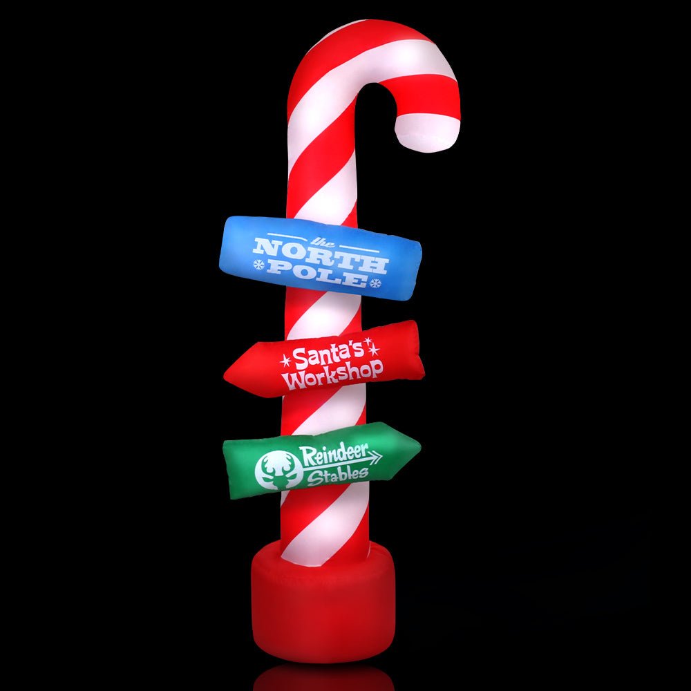 2.4M Christmas Inflatable Santa Guide Candy Pole Xmas Decor LED - Occasions - Rivercity House & Home Co. (ABN 18 642 972 209) - Affordable Modern Furniture Australia