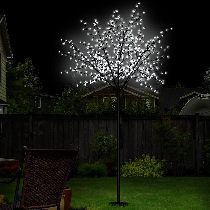 2.5M LED Christmas Blossom Tree 600 LED Optic Fiber Cold White - Occasions - Rivercity House And Home Co.