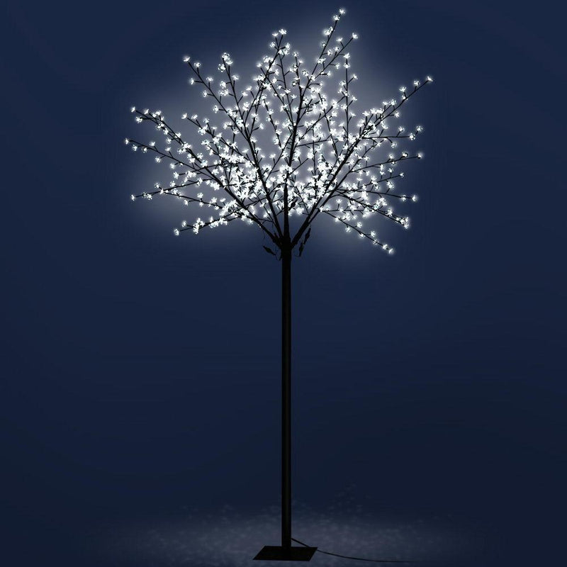 2.5M LED Christmas Blossom Tree 600 LED Optic Fiber Cold White - Occasions - Rivercity House And Home Co.