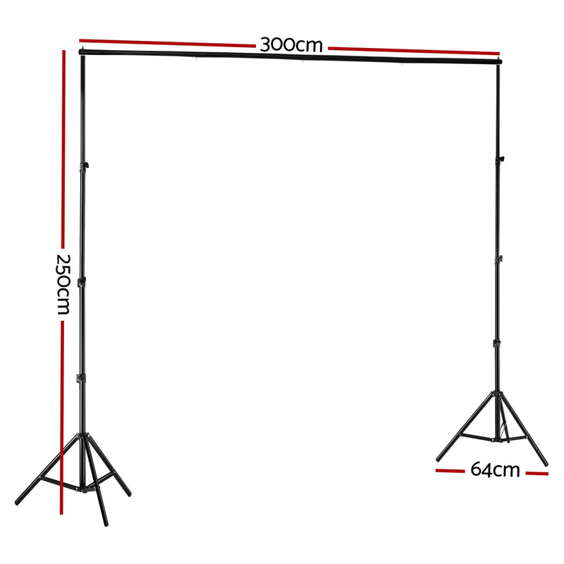 2.5X3M Photography Backdrop Stand Kit Studio Screen Photo Background Support Set - Audio & Video > Photography - Rivercity House & Home Co. (ABN 18 642 972 209) - Affordable Modern Furniture Australia