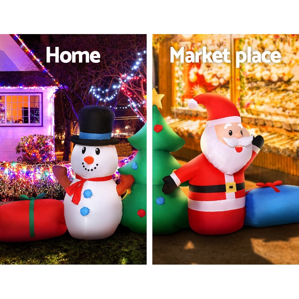 2.7M Christmas Inflatable Tree Snowman Lights Outdoor Decorations - Rivercity House & Home Co. (ABN 18 642 972 209) - Affordable Modern Furniture Australia