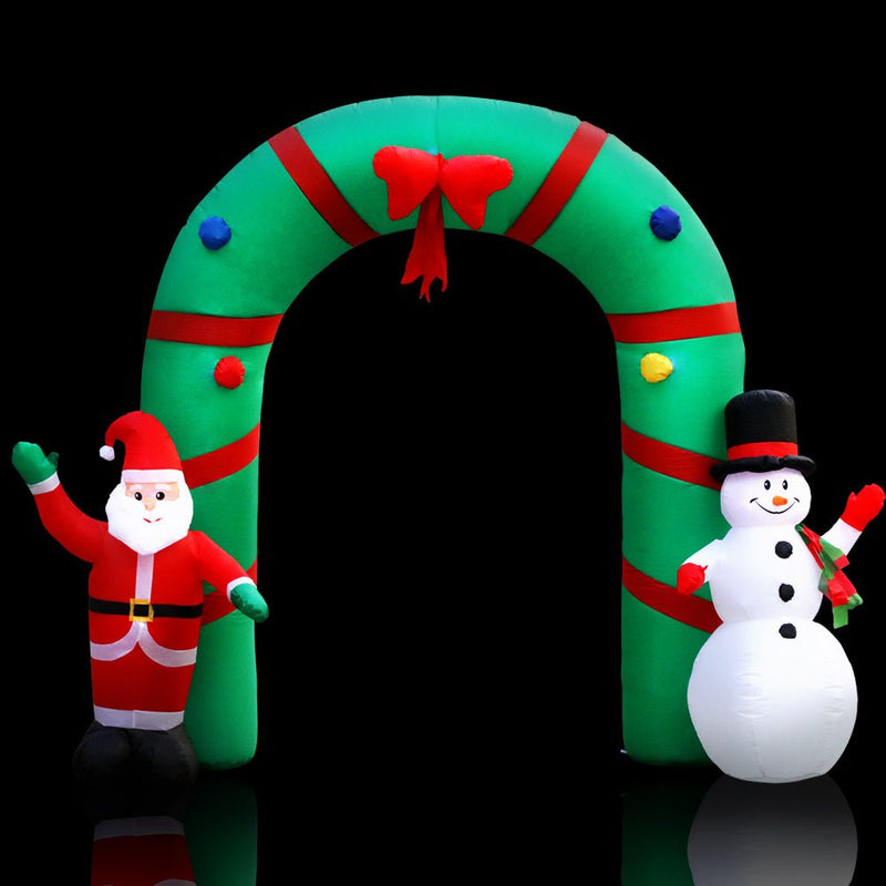 2.8M Christmas Inflatable Giant Arch Way Santa Snowman Light Decor - Occasions - Rivercity House & Home Co. (ABN 18 642 972 209) - Affordable Modern Furniture Australia