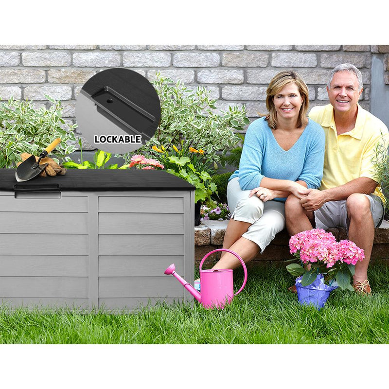 290L Outdoor Storage Box - Black - Rivercity House & Home Co. (ABN 18 642 972 209) - Affordable Modern Furniture Australia