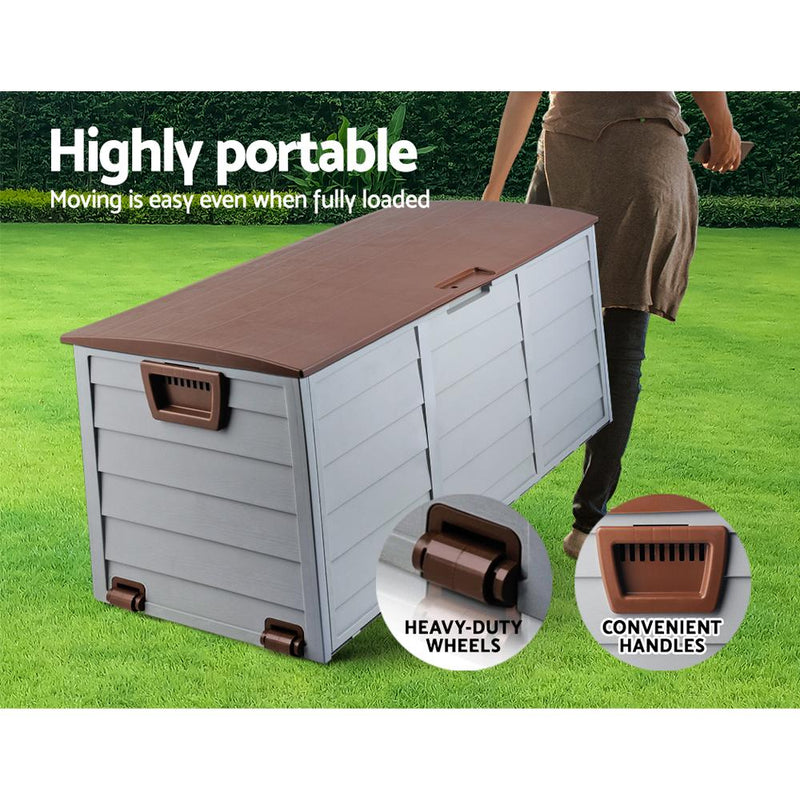 290L Outdoor Storage Box - Brown - Rivercity House & Home Co. (ABN 18 642 972 209) - Affordable Modern Furniture Australia
