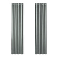 2X Blockout Curtains Blackout Window Curtain Eyelet 140x230cm Grey
