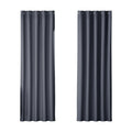2X Blockout Curtains Blackout Window Curtain Eyelet 180x213cm Charcoal