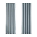 2X Blockout Curtains Blackout Window Curtain Eyelet 180x213cm Grey