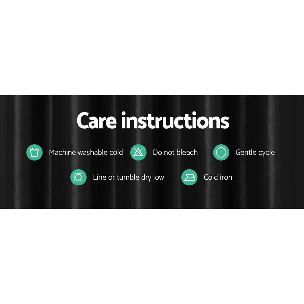 2X Blockout Curtains Blackout Window Curtain Eyelet 240x230cm Black - Home & Garden > Curtains - Rivercity House & Home Co. (ABN 18 642 972 209) - Affordable Modern Furniture Australia