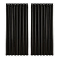 2X Blockout Curtains Blackout Window Curtain Eyelet 300x230cm Black
