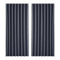 2X Blockout Curtains Blackout Window Curtain Eyelet 300x230cm Charcoal