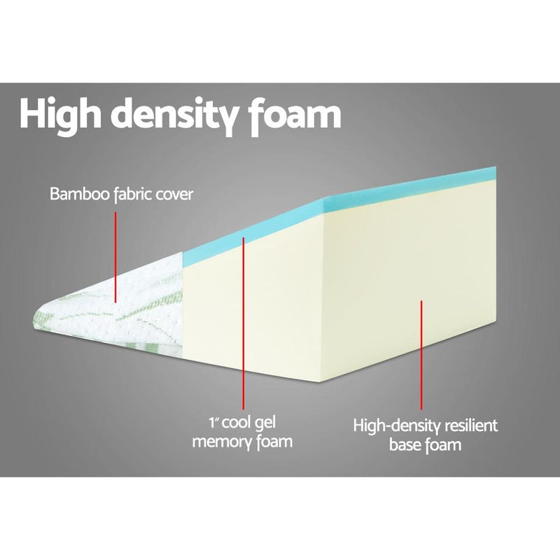 2X Memory Foam Wedge Pillows Neck Back Support with Cover Waterproof Bamboo - Rivercity House & Home Co. (ABN 18 642 972 209) - Affordable Modern Furniture Australia