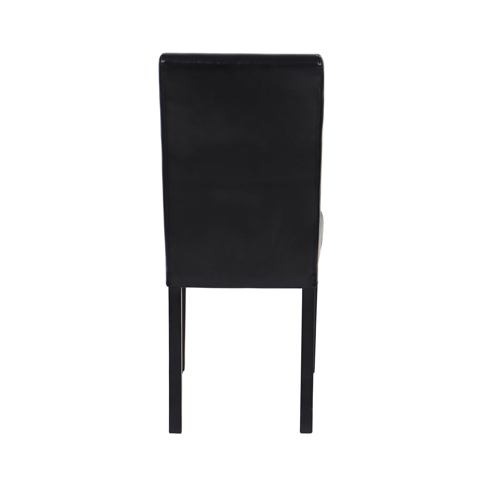 2x Wooden Frame Black Leatherette Dining Chairs with Solid Pine Legs - Furniture > Dining - Rivercity House & Home Co. (ABN 18 642 972 209) - Affordable Modern Furniture Australia