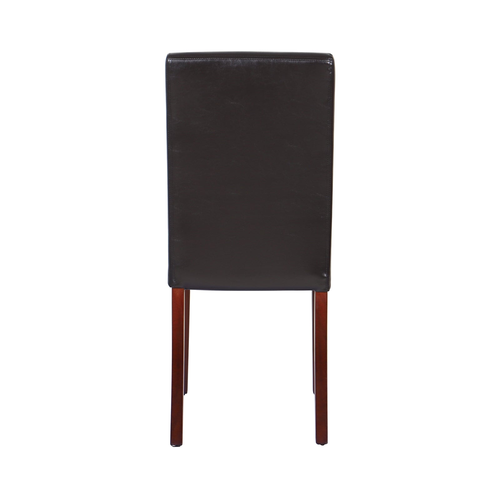 2x Wooden Frame Brown Leatherette Dining Chairs with Solid Pine Legs - Furniture > Dining - Rivercity House & Home Co. (ABN 18 642 972 209) - Affordable Modern Furniture Australia