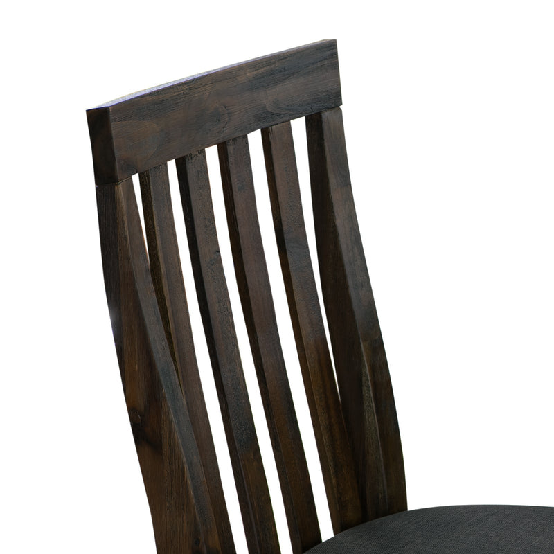 2x Wooden Frame Leatherette in Solid Wood Acacia & Veneer Dining Chairs in Chocolate Colour - Furniture > Dining - Rivercity House & Home Co. (ABN 18 642 972 209)